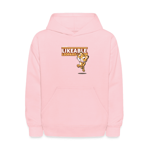 Likeable Leopard Character Comfort Kids Hoodie - pink