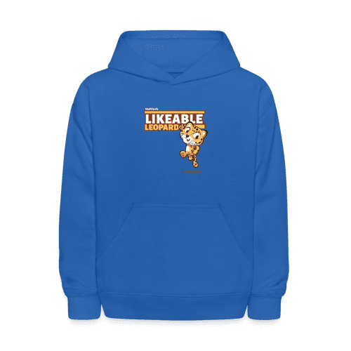 Likeable Leopard Character Comfort Kids Hoodie - royal blue