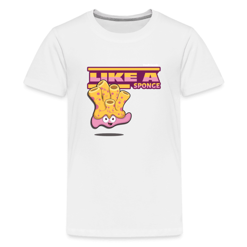 Like A Sponge Character Comfort Kids Tee - white