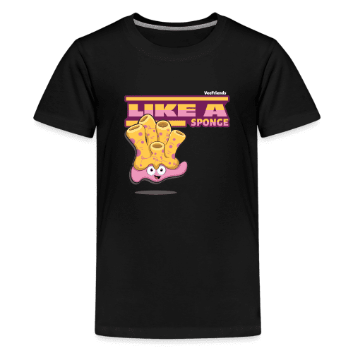 Like A Sponge Character Comfort Kids Tee - black