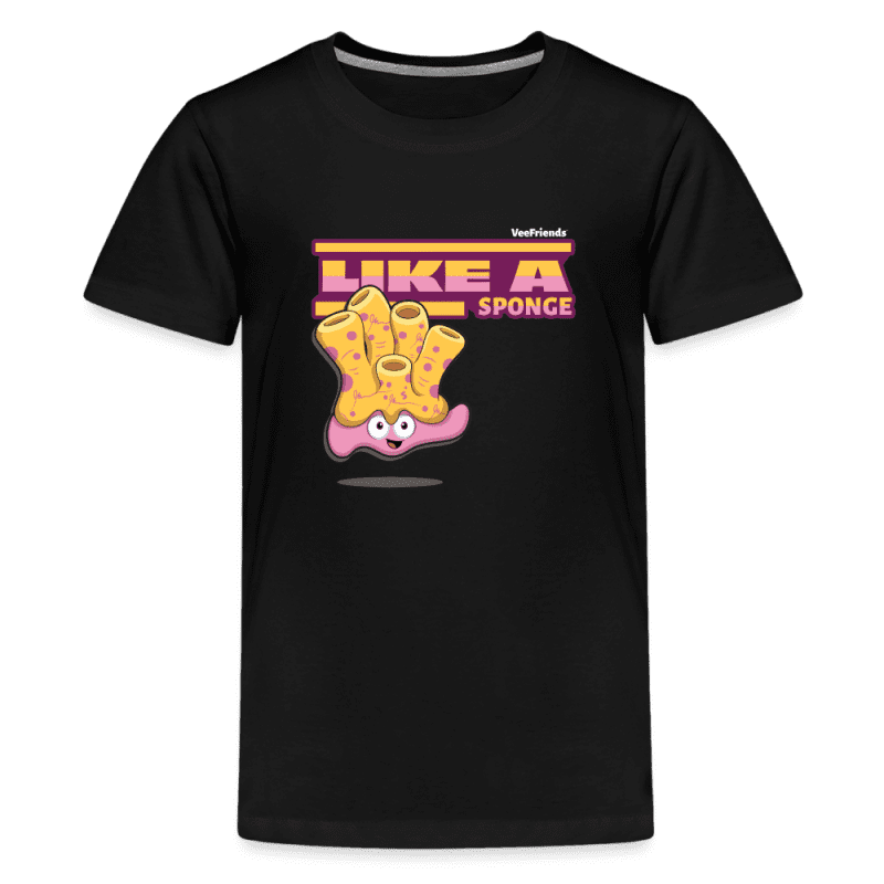 Like A Sponge Character Comfort Kids Tee - black