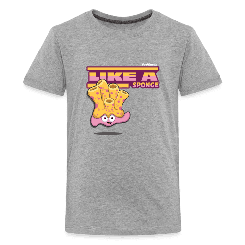 Like A Sponge Character Comfort Kids Tee - heather gray