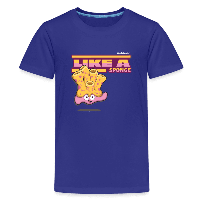 Like A Sponge Character Comfort Kids Tee - royal blue