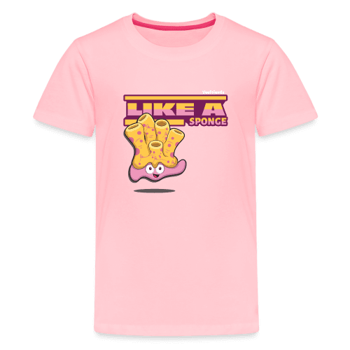 Like A Sponge Character Comfort Kids Tee - pink