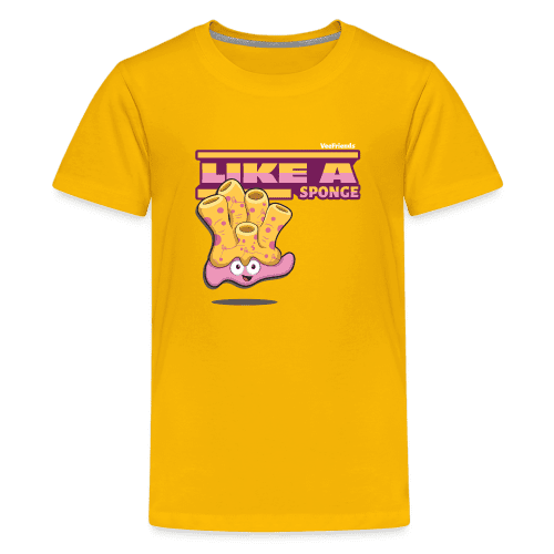 Like A Sponge Character Comfort Kids Tee - sun yellow