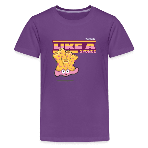 Like A Sponge Character Comfort Kids Tee - purple