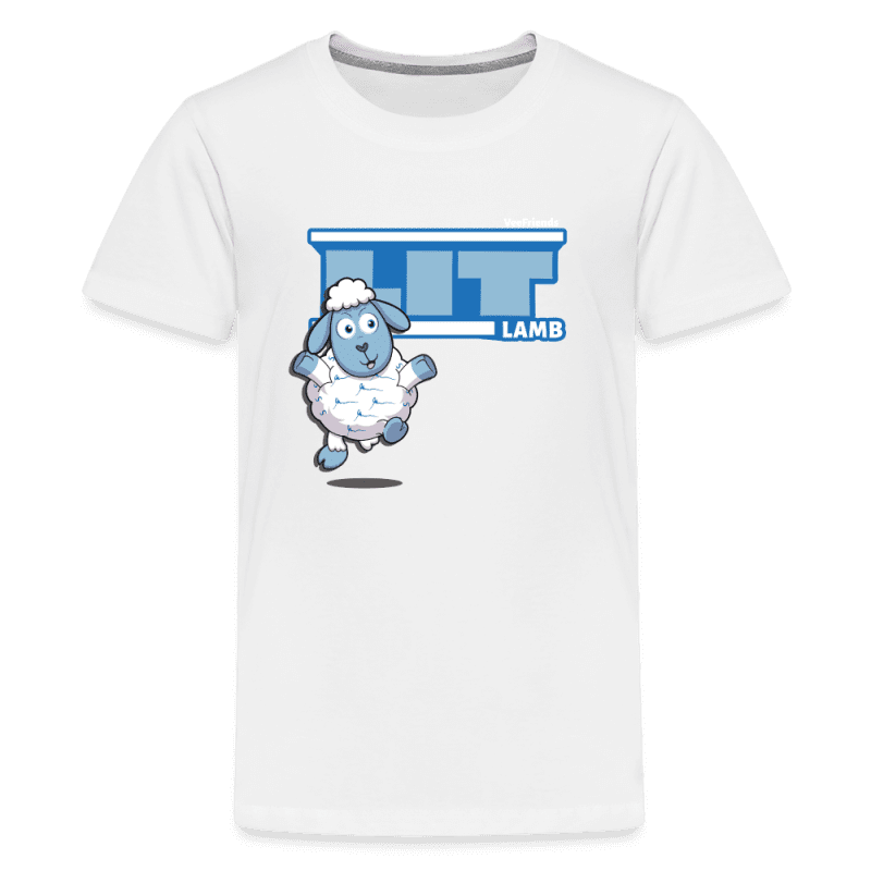 Lit Lamb Character Comfort Kids Tee - white