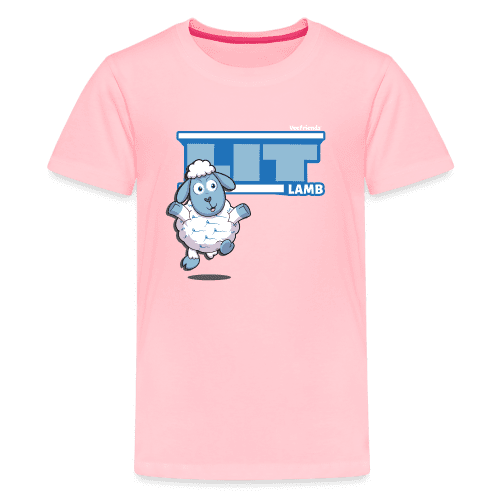 Lit Lamb Character Comfort Kids Tee - pink