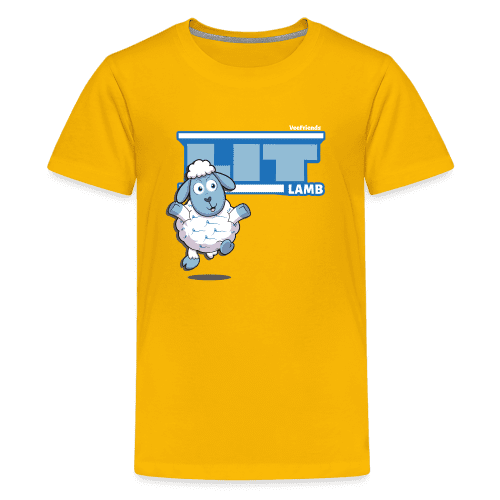 Lit Lamb Character Comfort Kids Tee - sun yellow