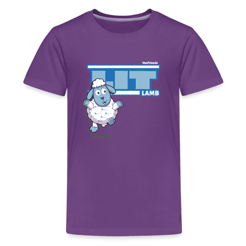 Lit Lamb Character Comfort Kids Tee - purple