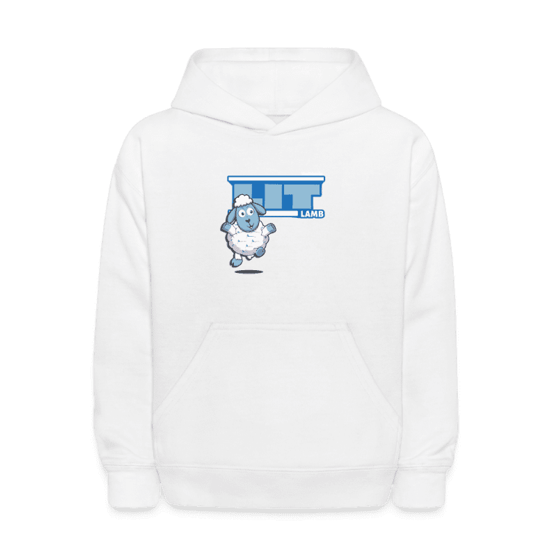 Lit Lamb Character Comfort Kids Hoodie - white