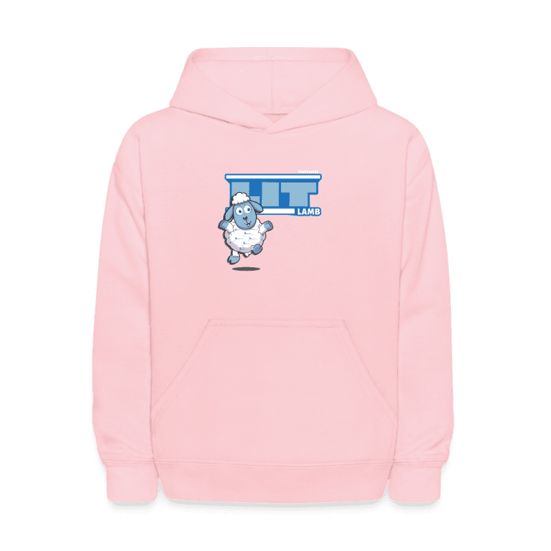 Lit Lamb Character Comfort Kids Hoodie - pink