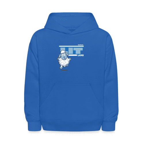 Lit Lamb Character Comfort Kids Hoodie - royal blue