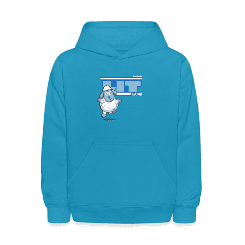 Lit Lamb Character Comfort Kids Hoodie - turquoise