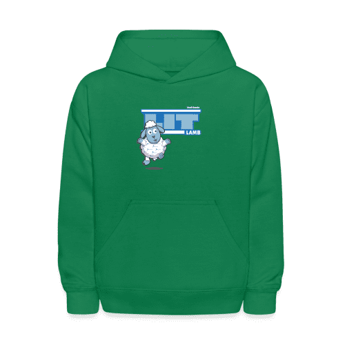 Lit Lamb Character Comfort Kids Hoodie - kelly green