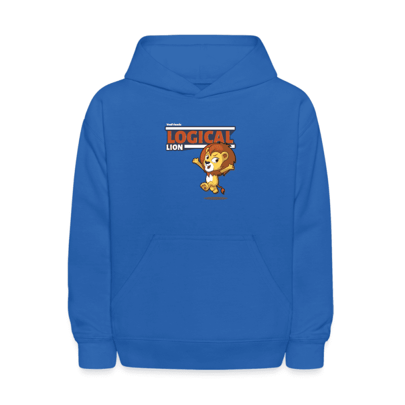 Logical Lion Character Comfort Kids Hoodie - royal blue