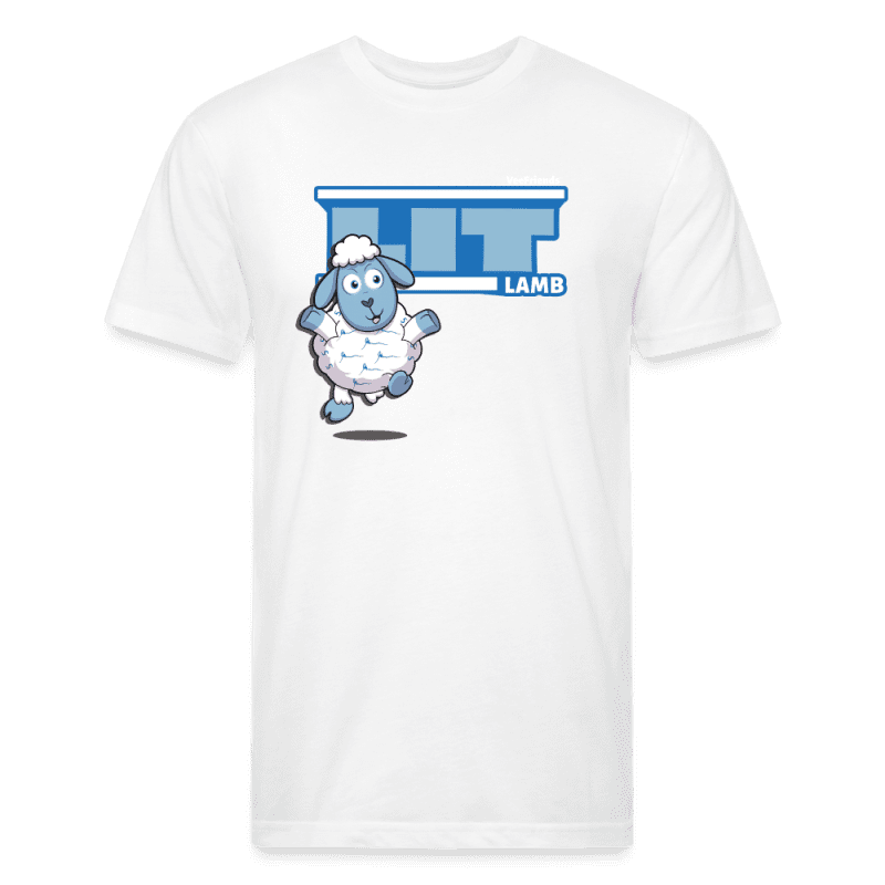 Lit Lamb Character Comfort Adult Tee - white