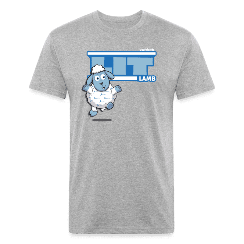 Lit Lamb Character Comfort Adult Tee - heather gray