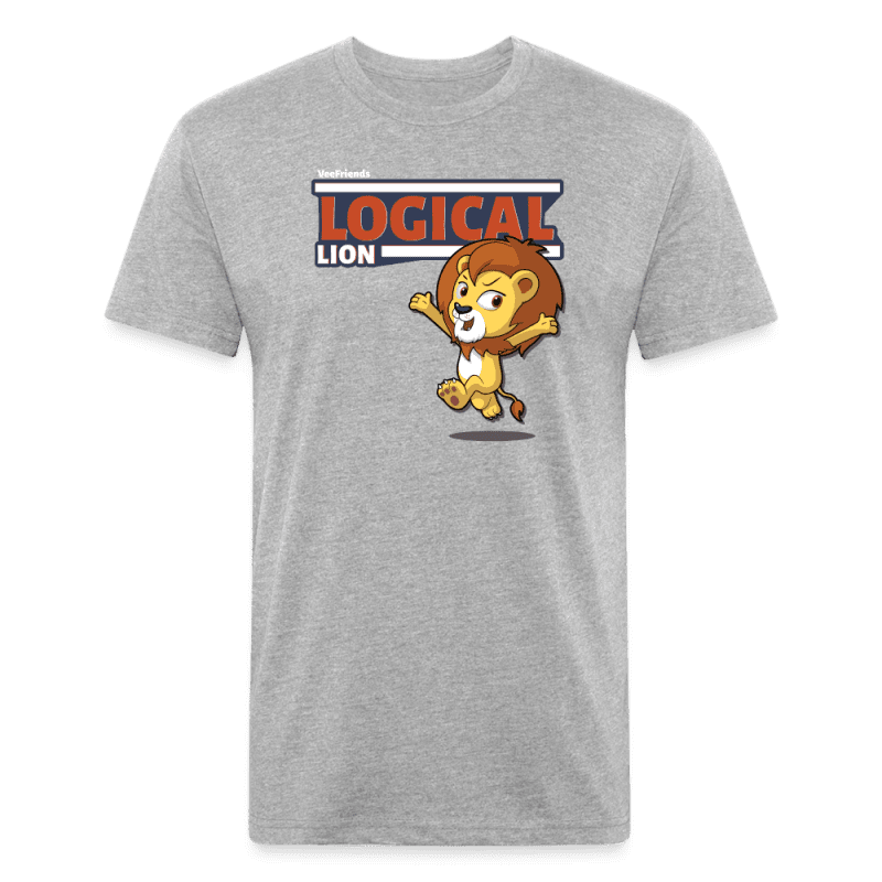 Logical Lion Character Comfort Adult Tee - heather gray