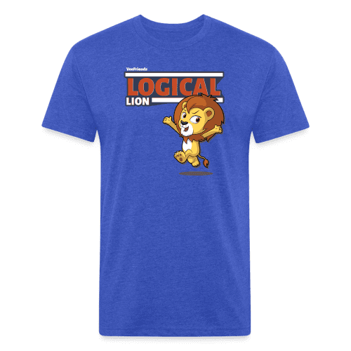 Logical Lion Character Comfort Adult Tee - heather royal