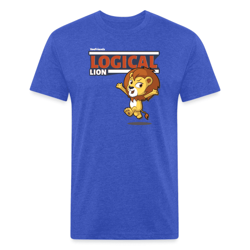 Logical Lion Character Comfort Adult Tee - heather royal