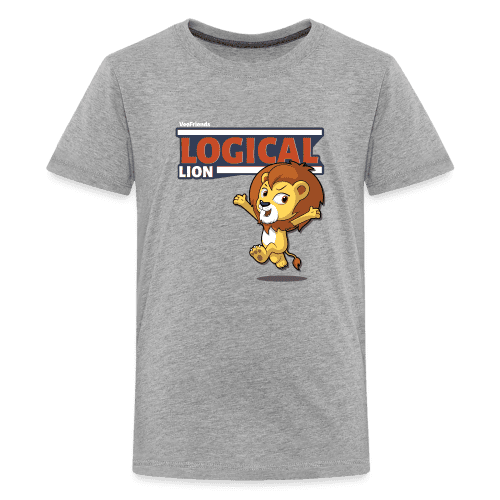 Logical Lion Character Comfort Kids Tee - heather gray