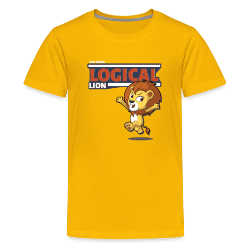 Logical Lion Character Comfort Kids Tee - sun yellow