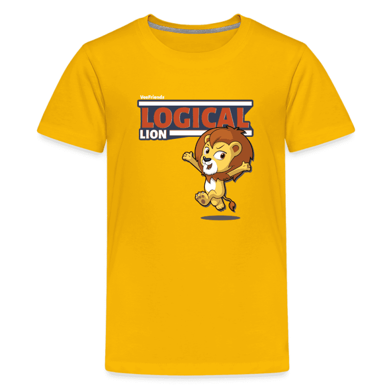 Logical Lion Character Comfort Kids Tee - sun yellow