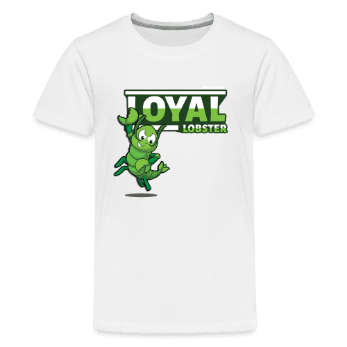 Loyal Lobster Character Comfort Kids Tee - white