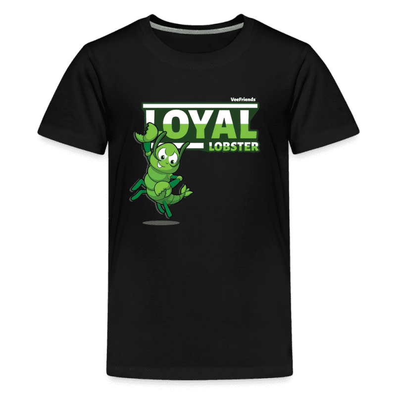 Loyal Lobster Character Comfort Kids Tee - black