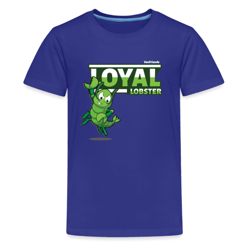 Loyal Lobster Character Comfort Kids Tee - royal blue