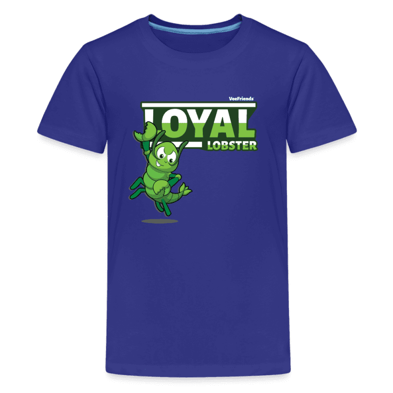 Loyal Lobster Character Comfort Kids Tee - royal blue