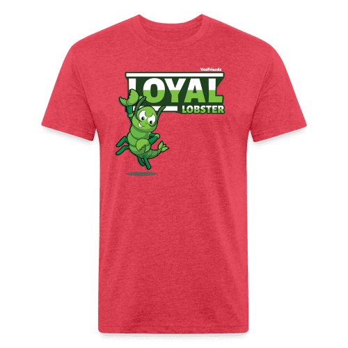 Loyal Lobster Character Comfort Adult Tee - heather red