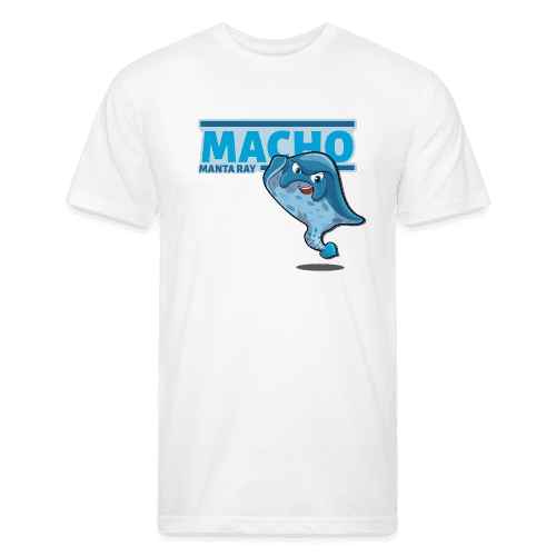 Macho Manta Ray Character Comfort Adult Tee - white