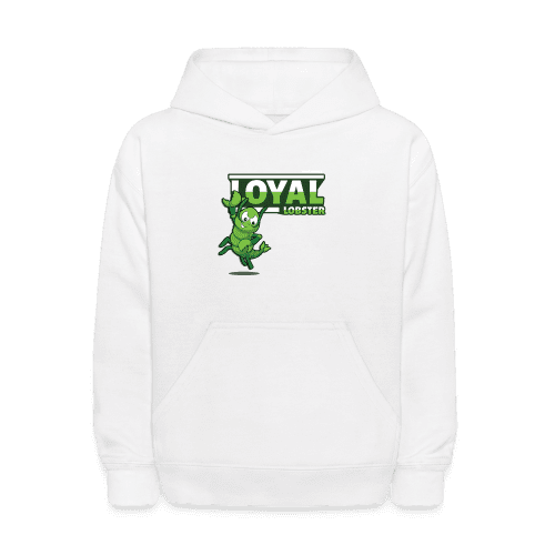 Loyal Lobster Character Comfort Kids Hoodie - white