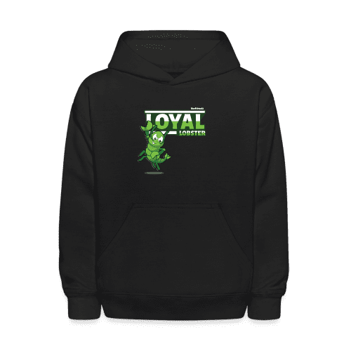 Loyal Lobster Character Comfort Kids Hoodie - black