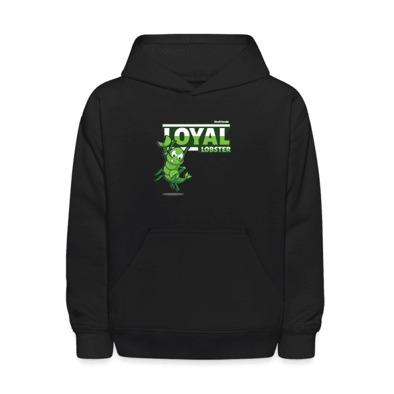 Loyal Lobster Character Comfort Kids Hoodie - black