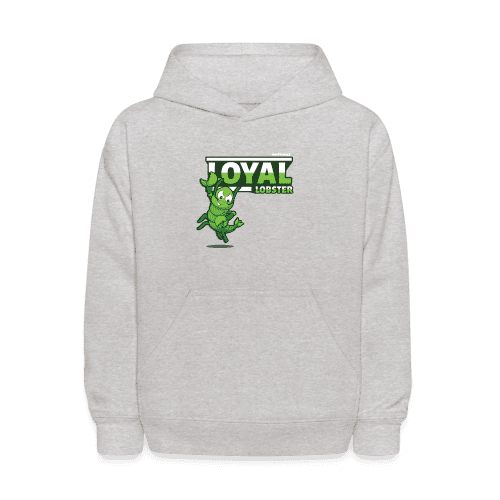 Loyal Lobster Character Comfort Kids Hoodie - heather gray