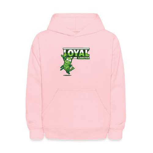 Loyal Lobster Character Comfort Kids Hoodie - pink