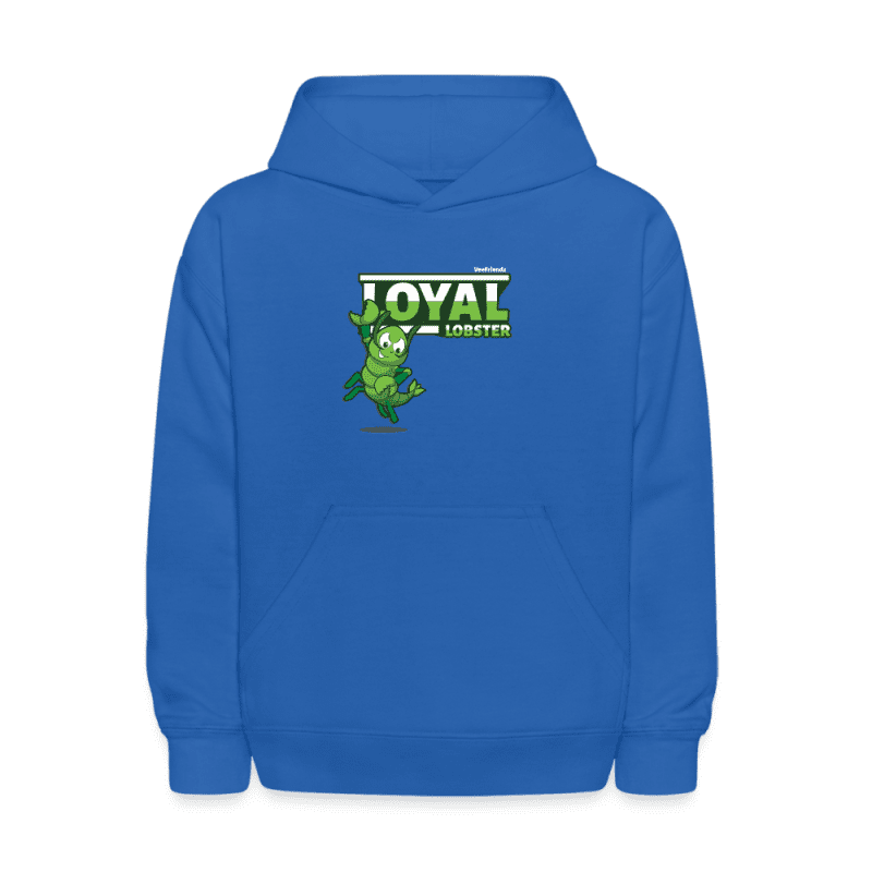 Loyal Lobster Character Comfort Kids Hoodie - royal blue