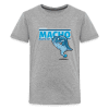 Macho Manta Ray Character Comfort Kids Tee - heather gray