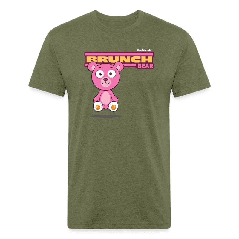 Brunch Bear Character Comfort Adult Tee (Holder Claim) - heather military green