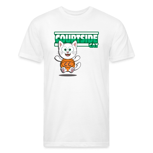 Courtside Cat Character Comfort Adult Tee (Holder Claim) - white