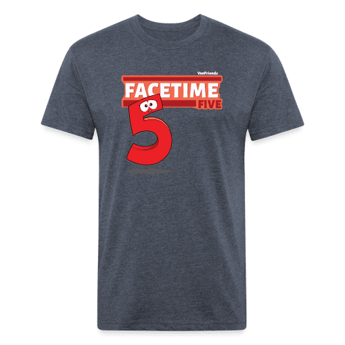 Facetime Five Character Comfort Adult Tee (Holder Claim) - heather navy