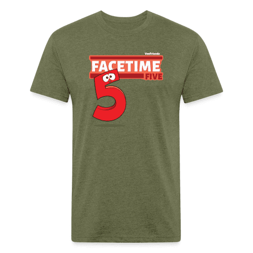 Facetime Five Character Comfort Adult Tee (Holder Claim) - heather military green