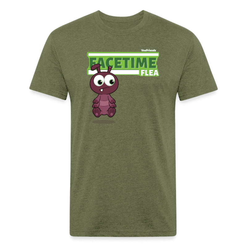 Facetime Flea Character Comfort Adult Tee (Holder Claim) - heather military green