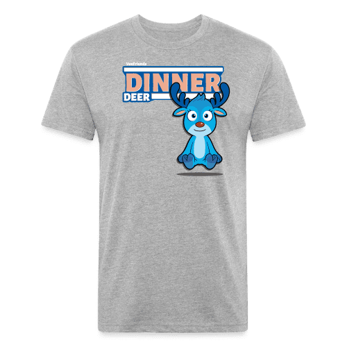 Dinner Deer Character Comfort Adult Tee (Holder Claim) - heather gray