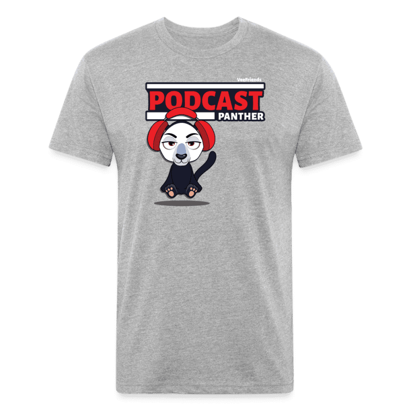 Podcast Panther Character Comfort Adult Tee (Holder Claim) - heather gray