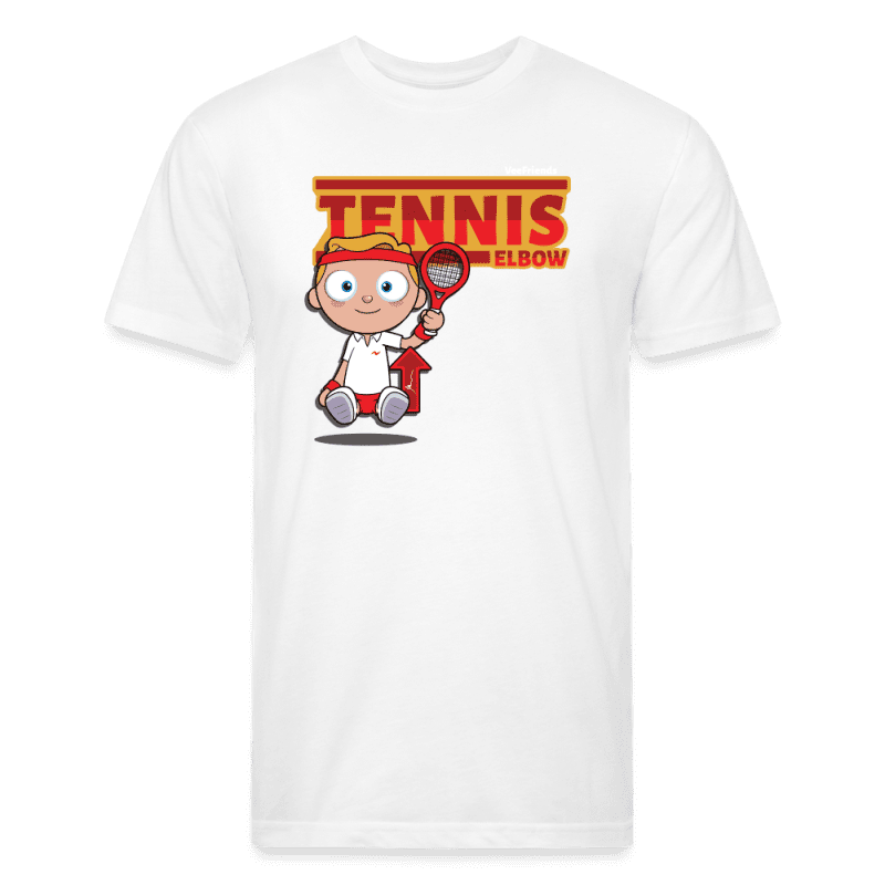 Tennis Elbow Character Comfort Adult Tee (Holder Claim) - white