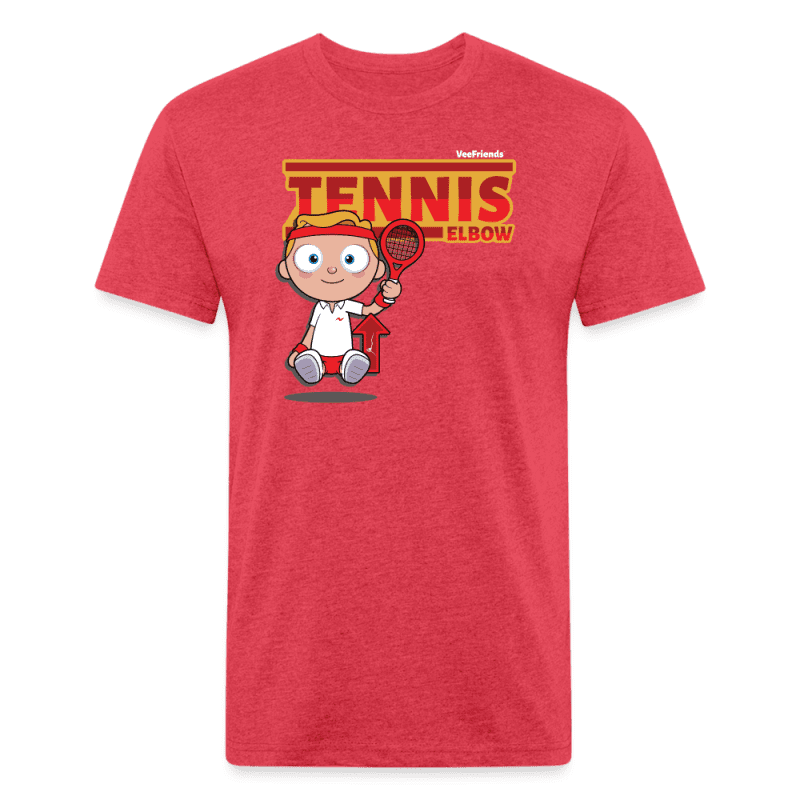 Tennis Elbow Character Comfort Adult Tee (Holder Claim) - heather red